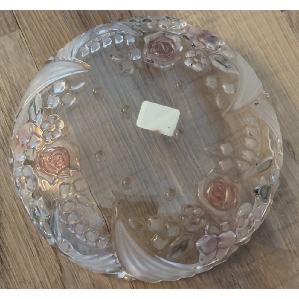 Set of 4 Vintage Mikasa pink floral cake plates - excellent condition - Picture 5 of 13